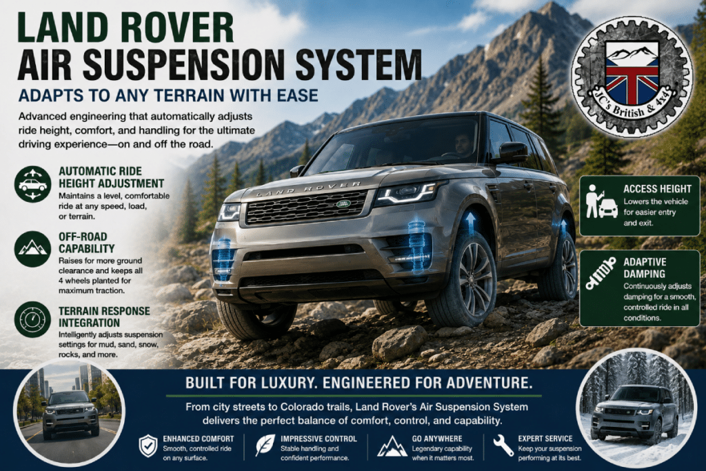 Land Rover's air suspension system for Denver roads